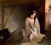 Thomas Sully Cinderella at the Kitchen Fire oil painting artist